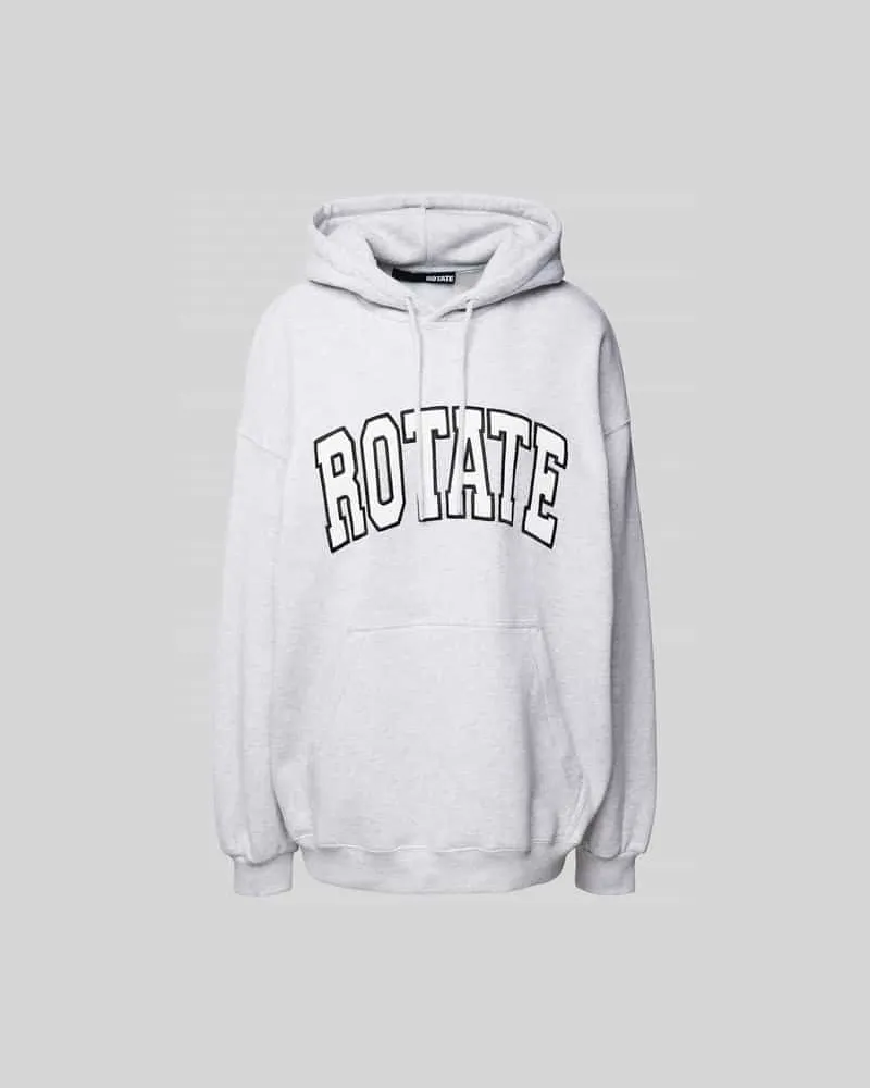 ROTATE Birger Christensen Oversized Hoodie mit Kapuze Hellgrau