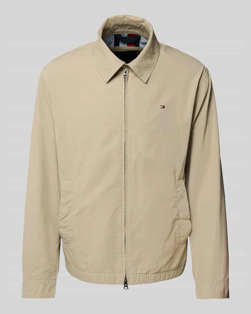 Tommy Hilfiger Regular Fit Blouson aus reiner Baumwolle Beige