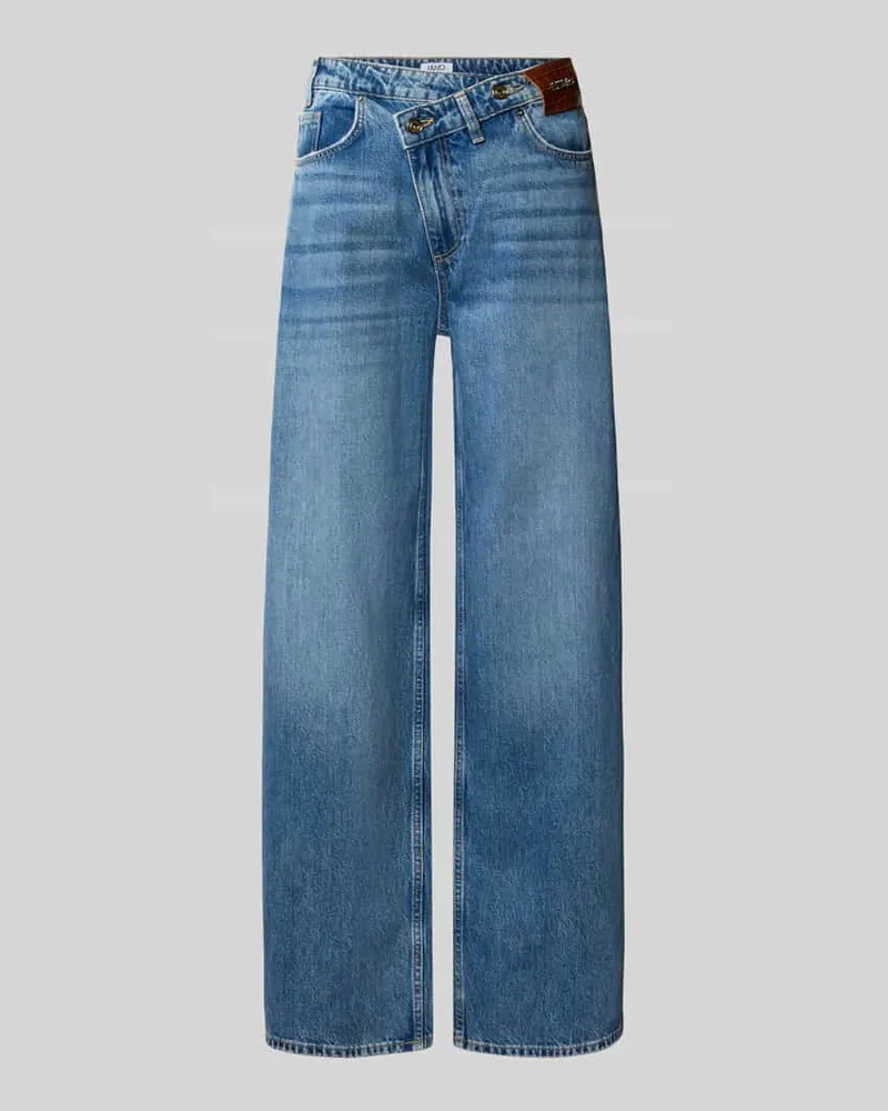 Liu Jo Straight Fit Jeans aus reiner Baumwolle Jeansblau