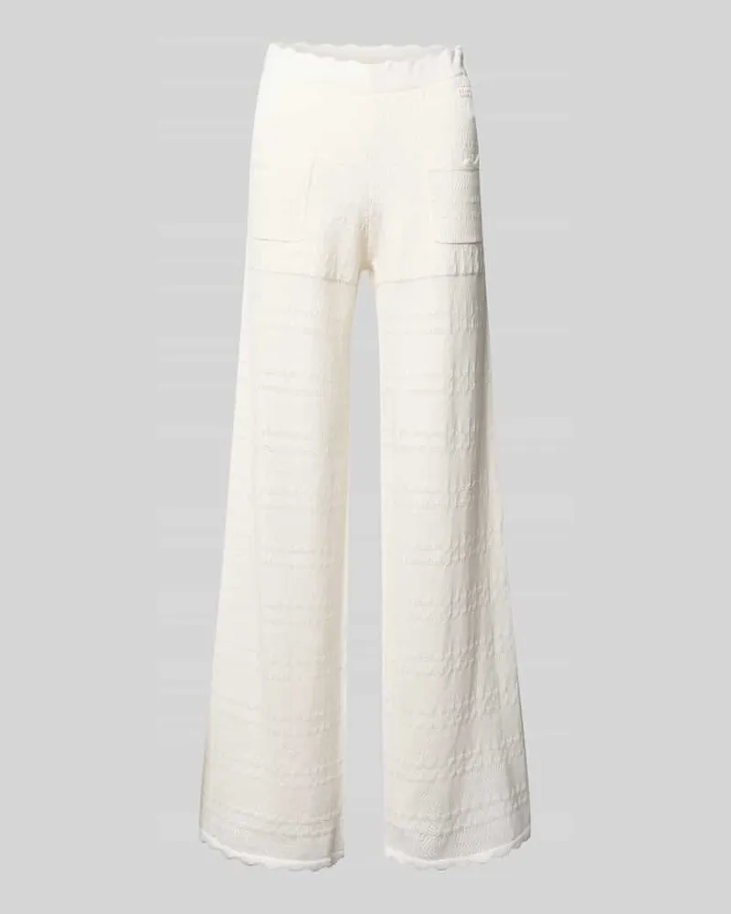 OH APRIL Strickhose mit Eingrifftaschen Modell 'Aurea Offwhite