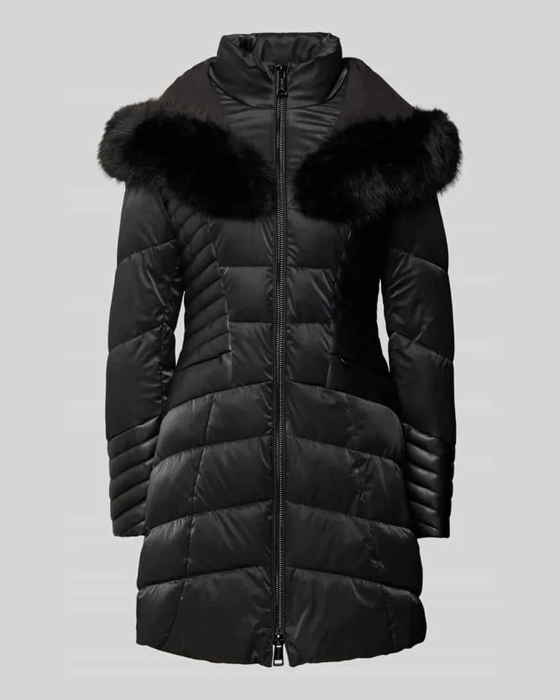 Guess Steppmantel mit Kunstfellbesatz Modell 'OXANA Black