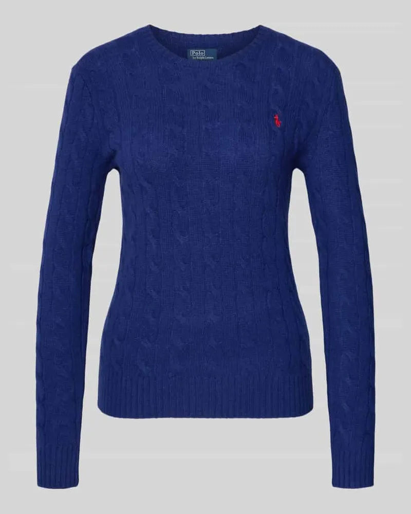 Ralph Lauren Strickpullover aus Wolle-Kaschmir-Mix Modell 'JULIANNA Dunkelblau