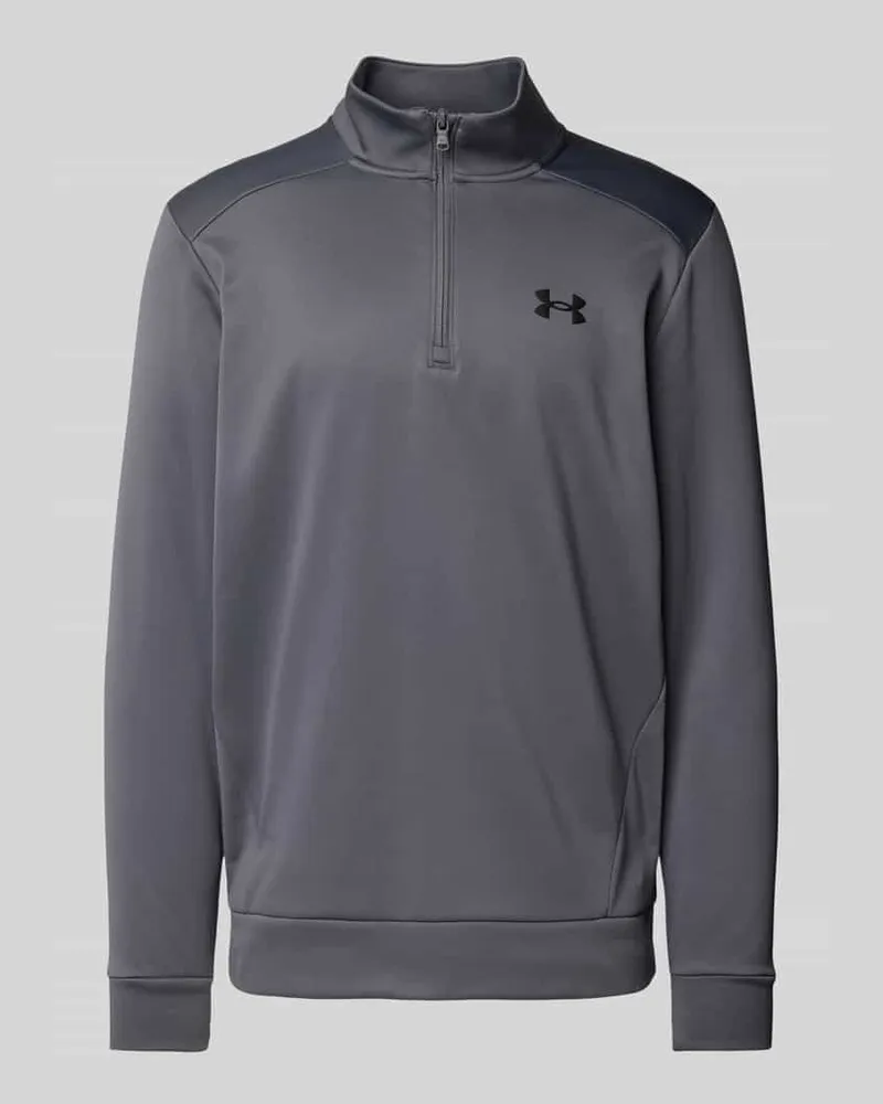 Under Armour Troyer mit Label-Print Anthrazit