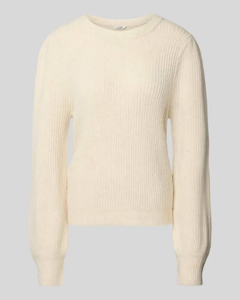 mbyM Strickpullover mit Rundhalsausschnitt Modell 'Farrell Weiss