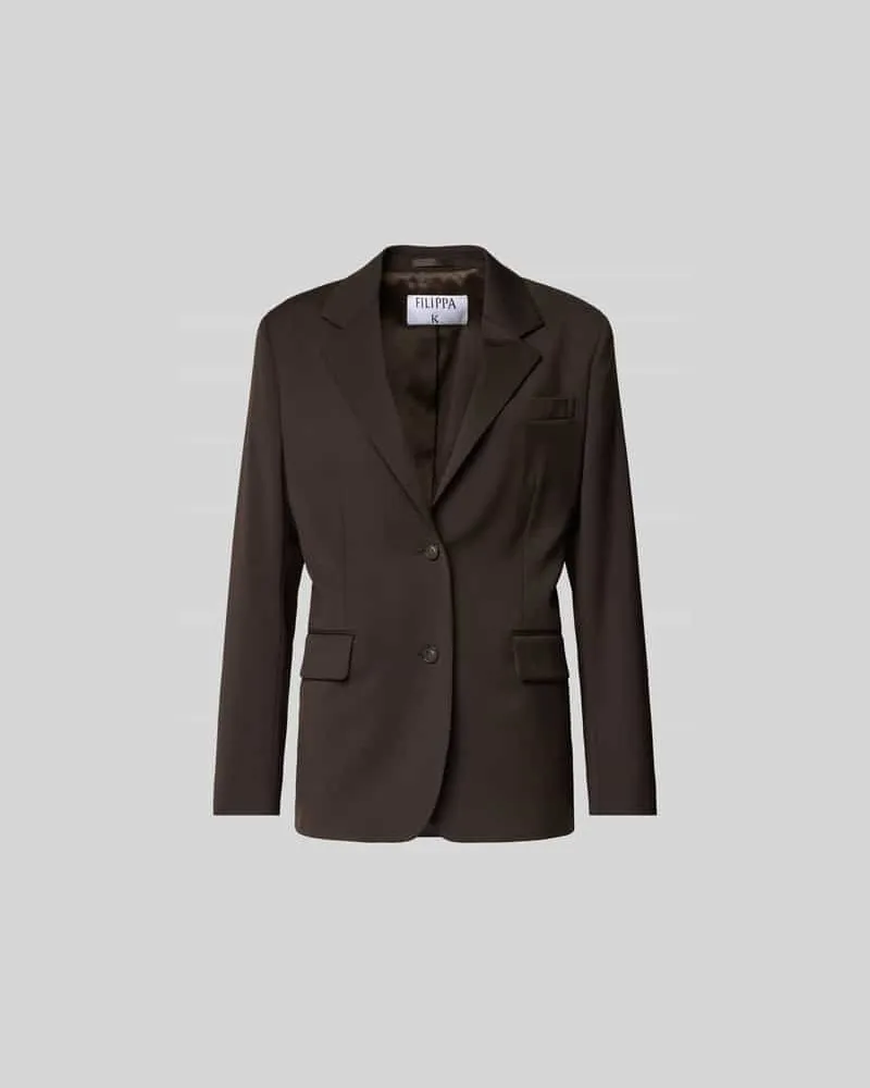 Filippa K Regular Fit Blazer mit Brusttasche Dunkelbraun