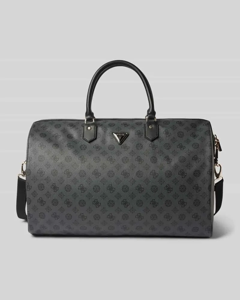 Guess Weekender mit Label-Applikation Anthrazit