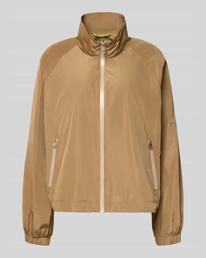Fuchs Schmitt Jacke mit elastischen Abschlüssen und Stehkragen Camel