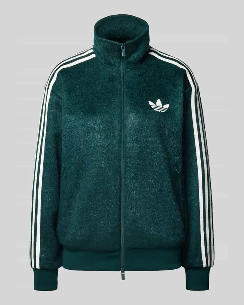adidas Sweatjacke mit Stehkragen Dunkelgruen
