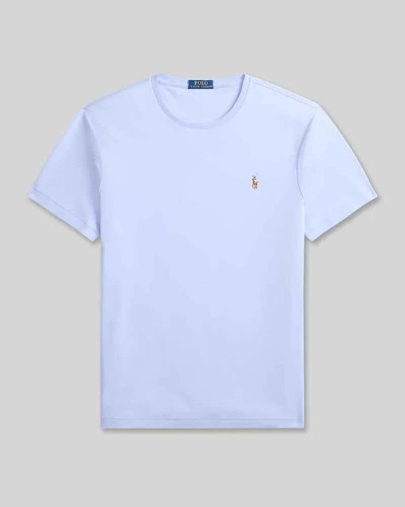 Ralph Lauren Regular Fit T-Shirt aus reiner Baumwolle Hellblau