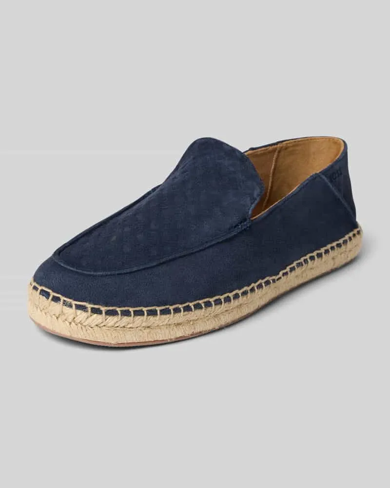 HUGO BOSS Lederloafer mit Strukturmuster Modell 'Madeira Marine
