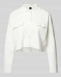 HUGO BOSS Cardigan mit Pattentaschen Modell 'Faylo Offwhite