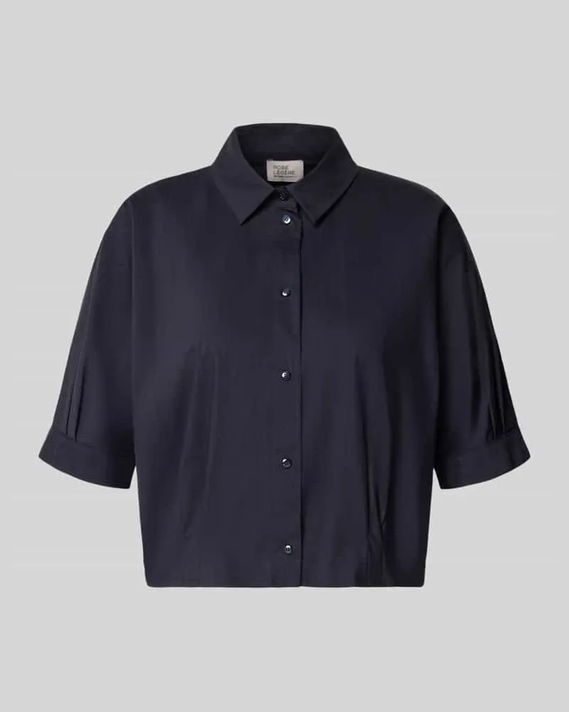 Vera Mont Regular Fit Hemdbluse mit Hemdblusenkragen Marine