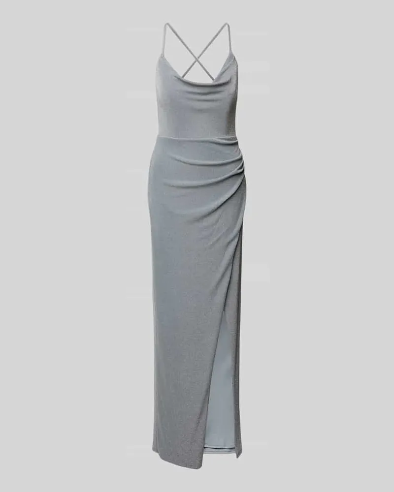 Vera Mont Abendkleid mit seitlicher Raffung Hellgrau