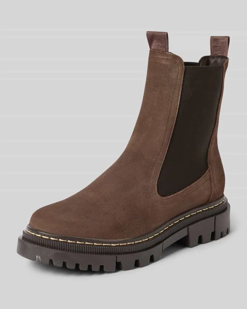 Tamaris Chelseas aus echtem Rindsleder Dunkelbraun