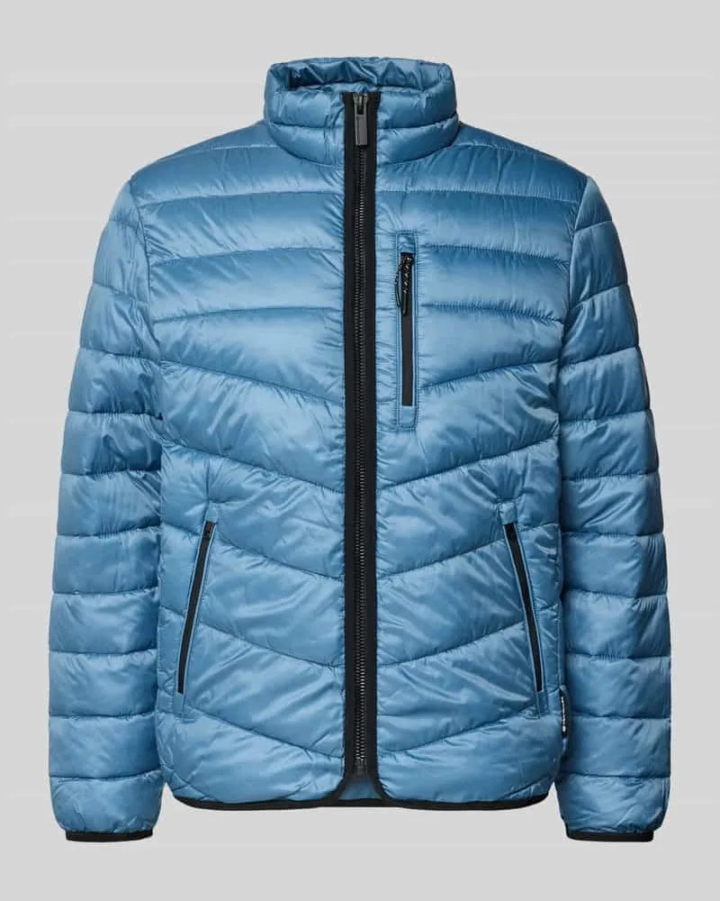 Tom Tailor Regular Fit Steppjacke mit Stehkragen Blau