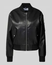 Calvin Klein Bomberjacke in Leder-Optik Black