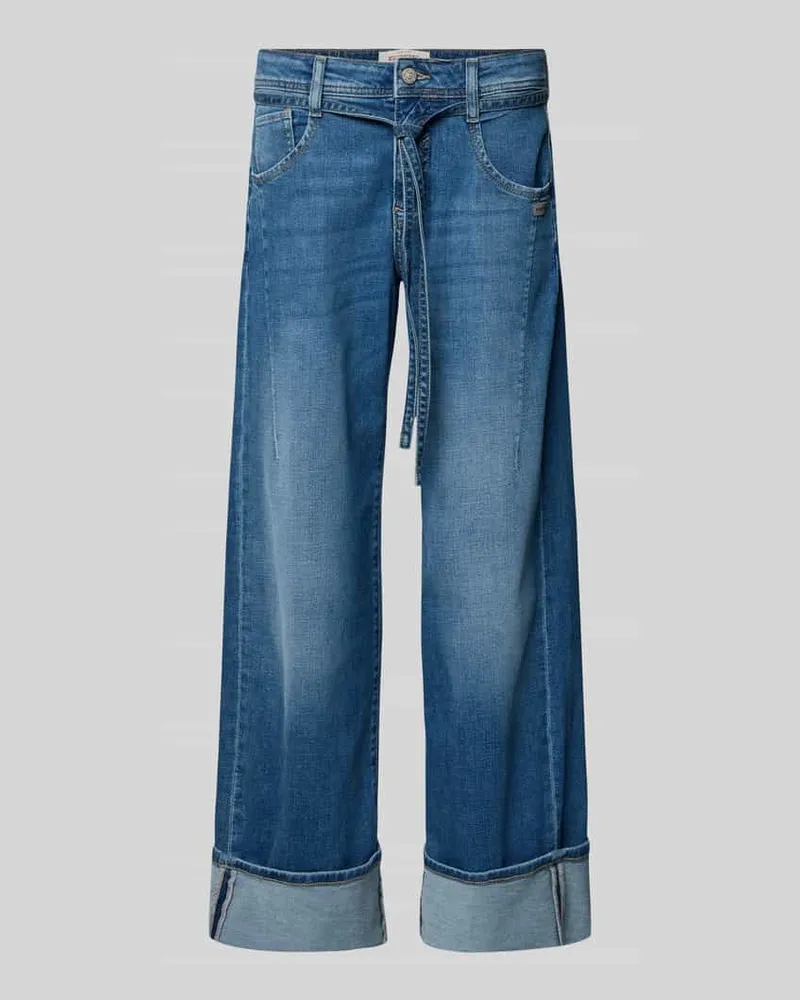 Gang Loose Fit Jeans mit Bindegürtel Modell 'CLAIRE Blau