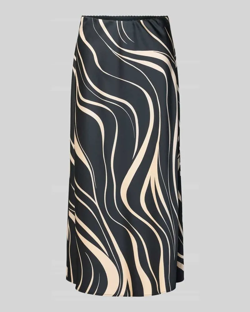 S.Oliver Regular Fit Midi-Rock aus Viskose-Mix Black