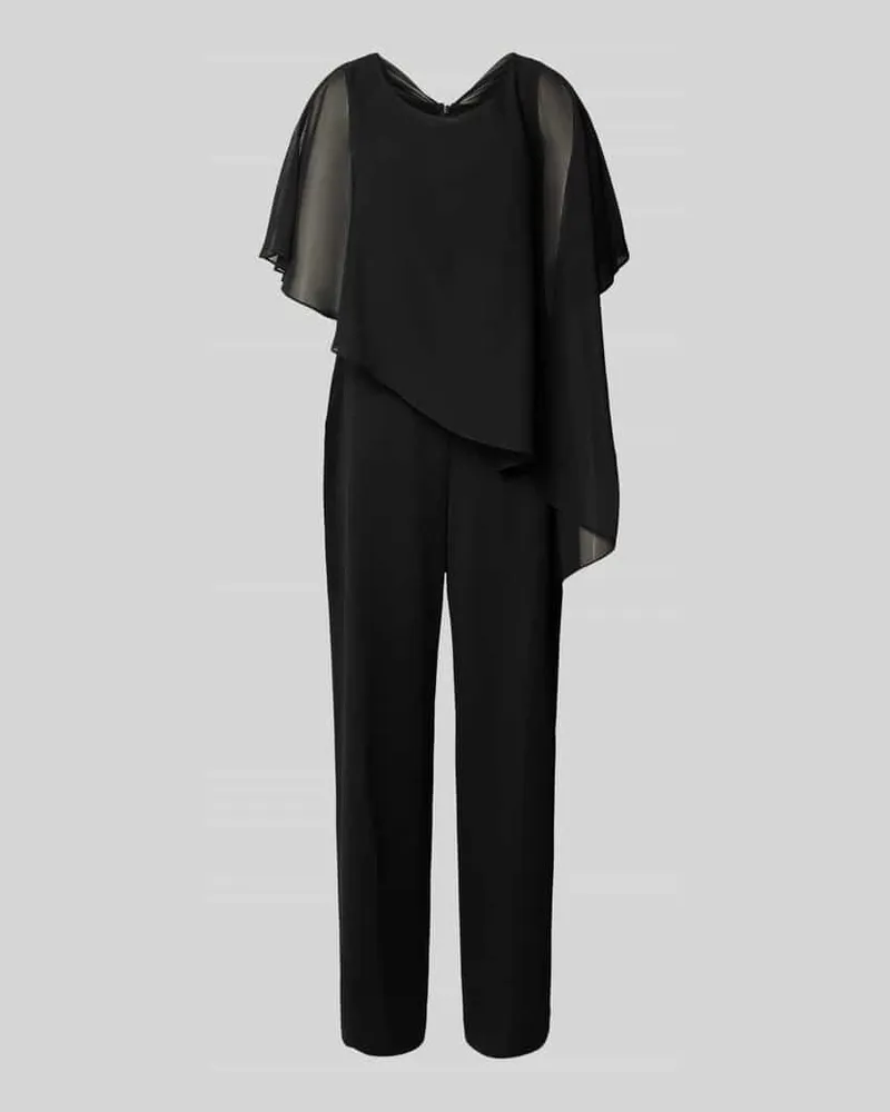 Swing Jumpsuit mit Rundhalsausschnitt Black