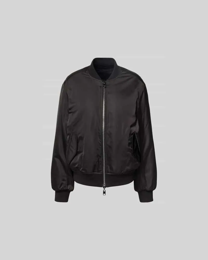 Juvia Regular Fit Bomberjacke mit Stehkragen Black
