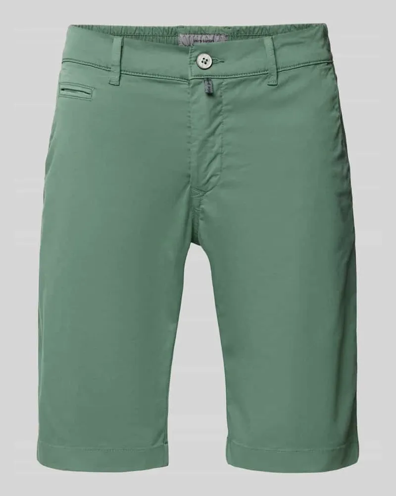 Pierre Cardin Bermudas in unifarbenem Design Khaki