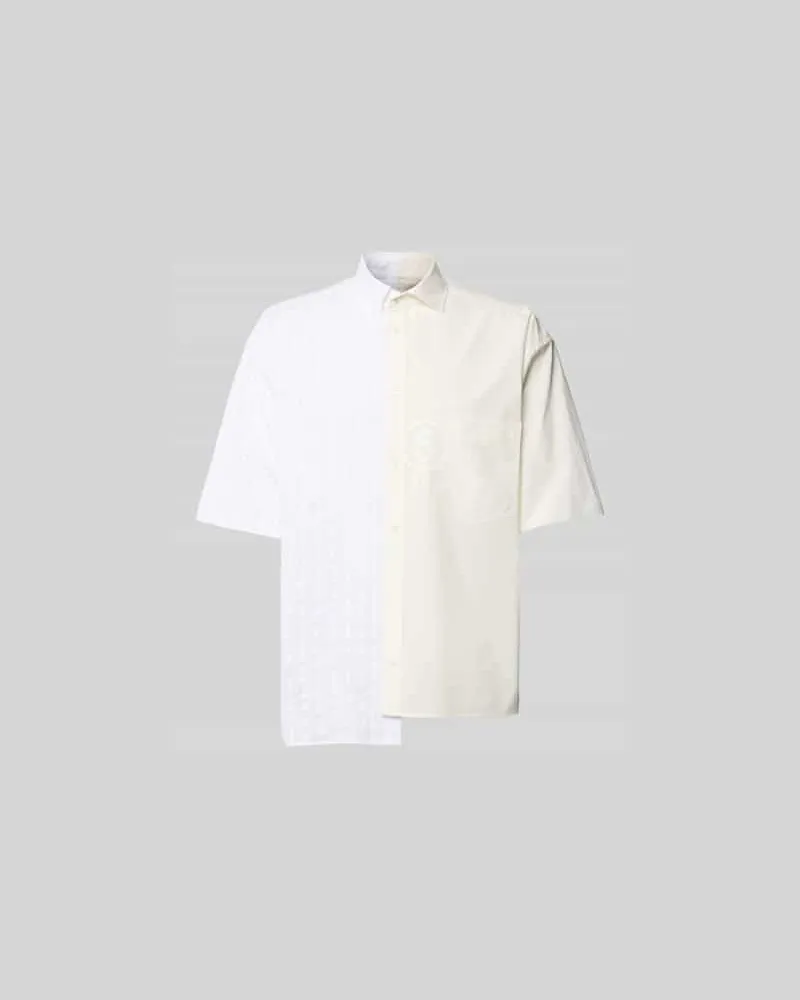 Maison Margiela Regular Fit Freizeithemd aus Baumwolle Weiss