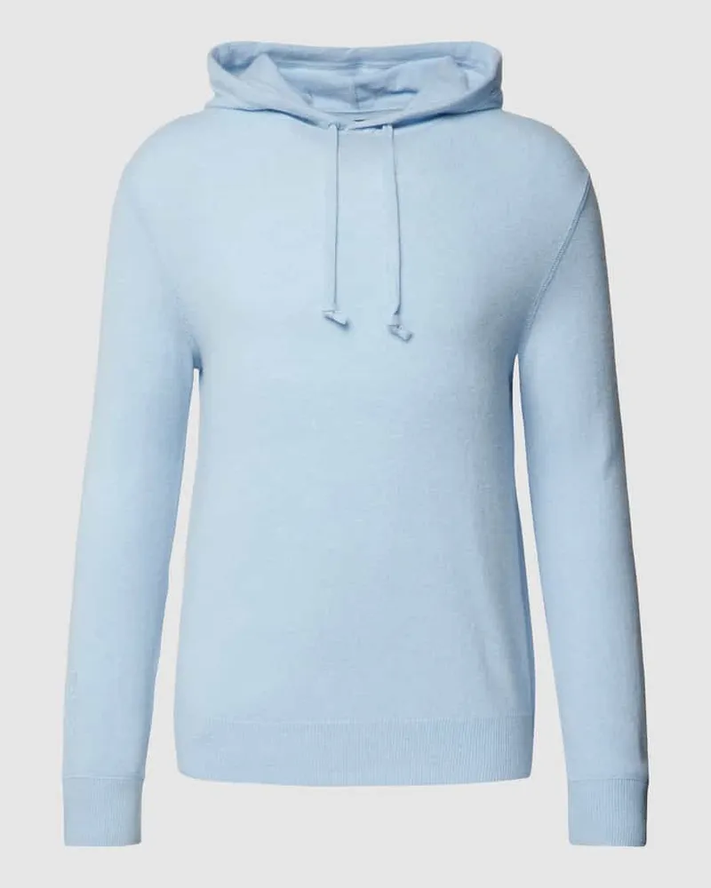 Ralph Lauren Hoodie mit gerippten Abschlüssen Hellblau
