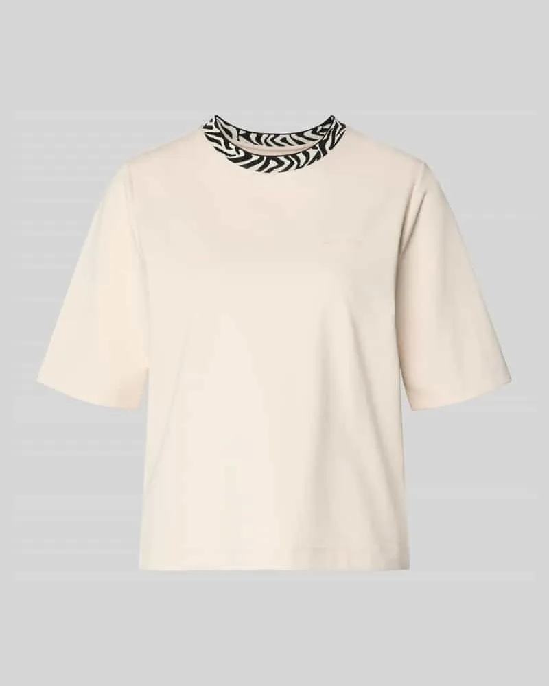 Marc Cain T-Shirt mit Rundhalsausschnitt Sand