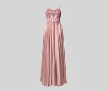 Abendkleid mit Zierstein- und Paillettenbesatz