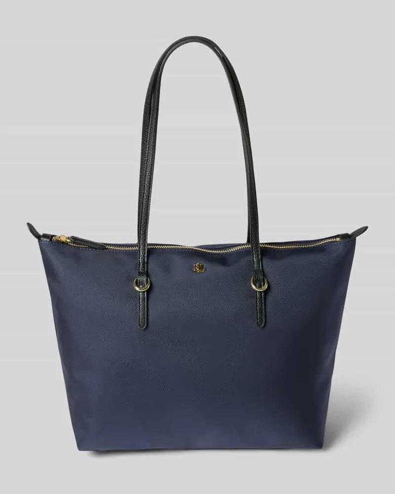 Ralph Lauren Tote Bag mit Label-Applikation Modell 'KEATON Dunkelblau