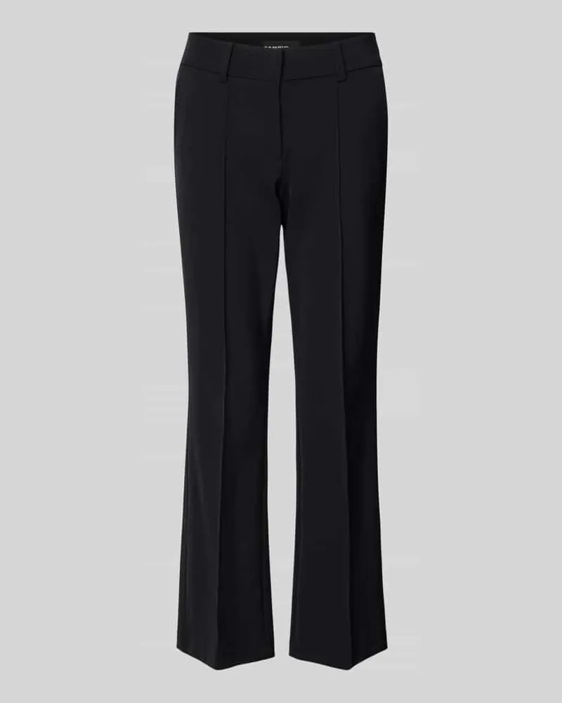 Cambio Flared Stoffhose in verkürzter Passform Modell 'FARAH Black