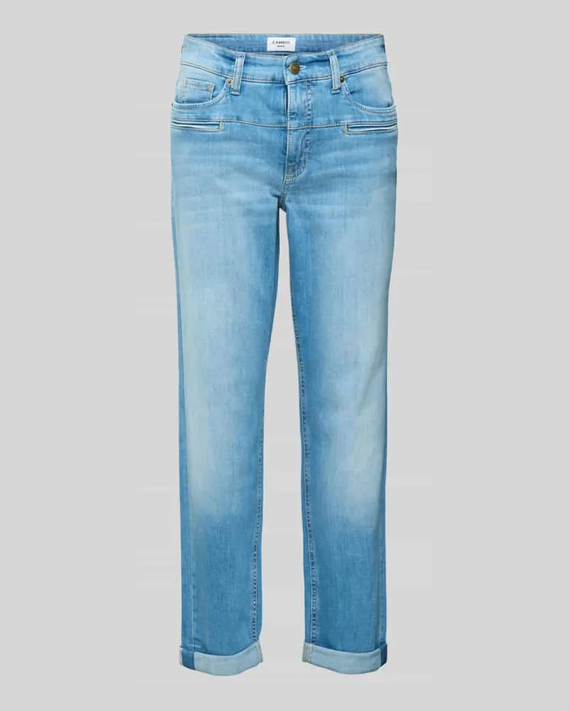 Cambio Mom Fit Jeans mit Paspeltaschen Modell 'PEARLIE Hellblau