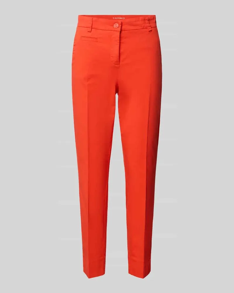 Cambio Skinny Fit Stoffhose mit Bügelfalten Modell 'STELLA Rot