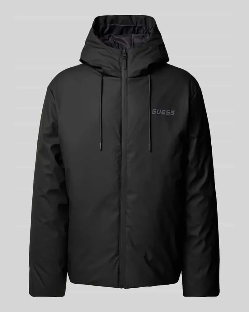 Guess Jacke mit Label-Print Modell 'DALIM Black