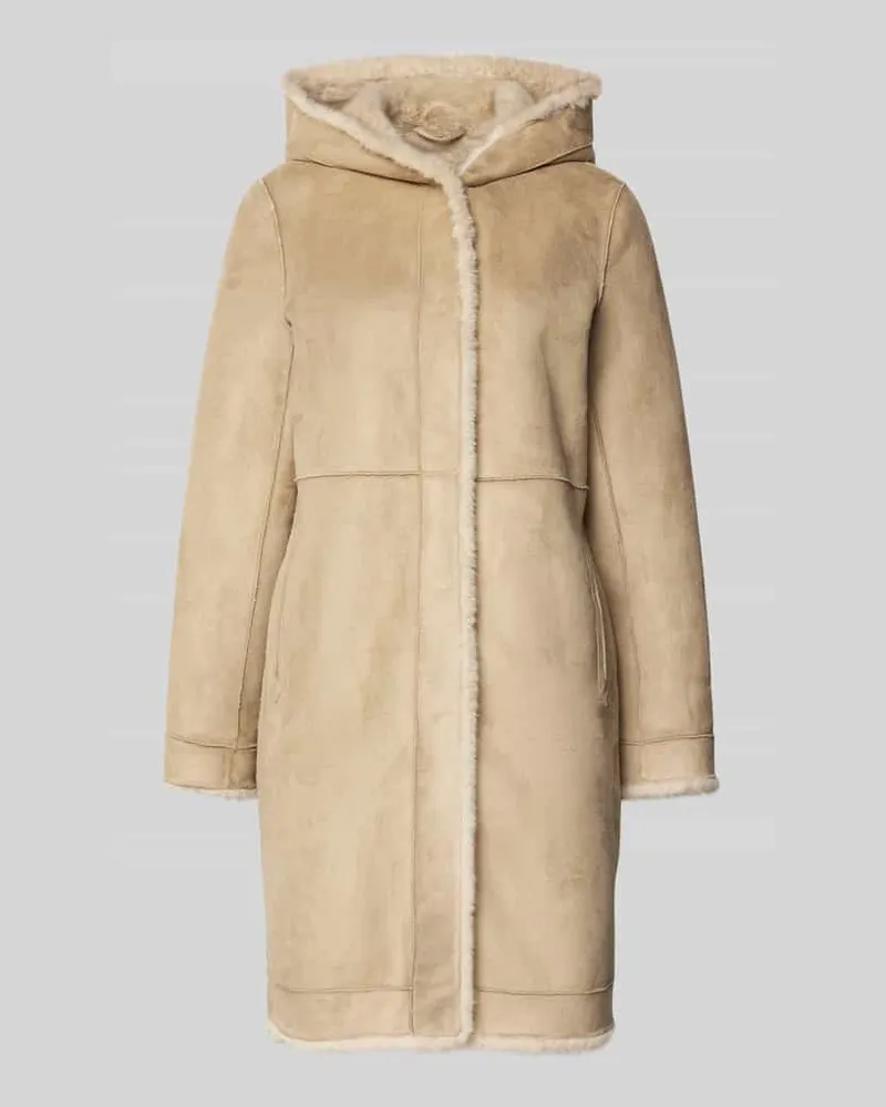 PETITE M. Wendemantel mit Kapuze und Eingrifftaschen Ecru