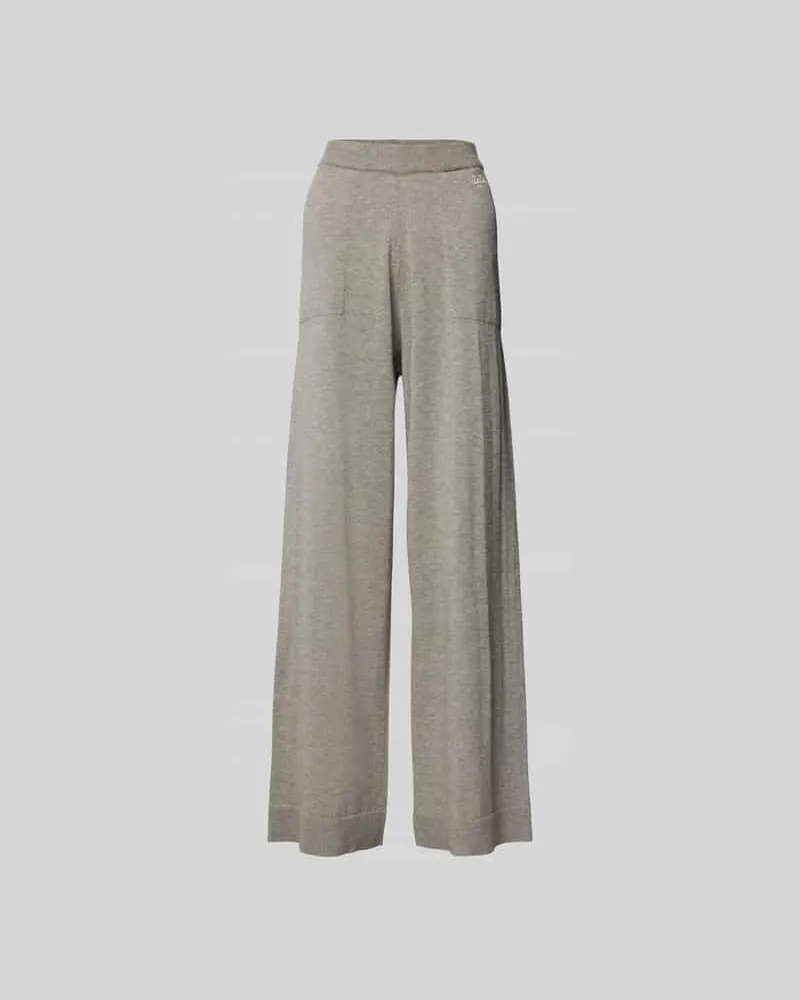 Lala Berlin Sweatpants mit Woll-Anteil Mittelgrau