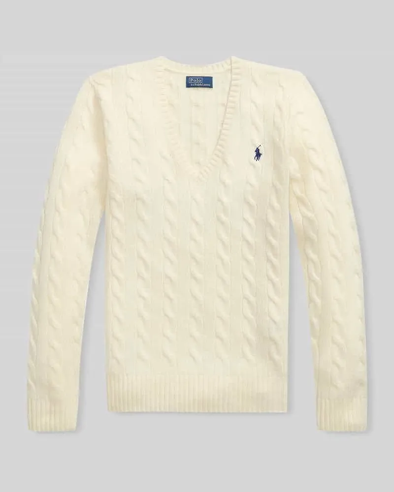 Ralph Lauren Regular Fit Pullover aus Woll-Mix mit Kaschmir-Anteil Offwhite