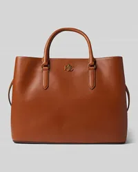 Ralph Lauren Handtasche mit Label-Applikation Modell 'MARCY Cognac