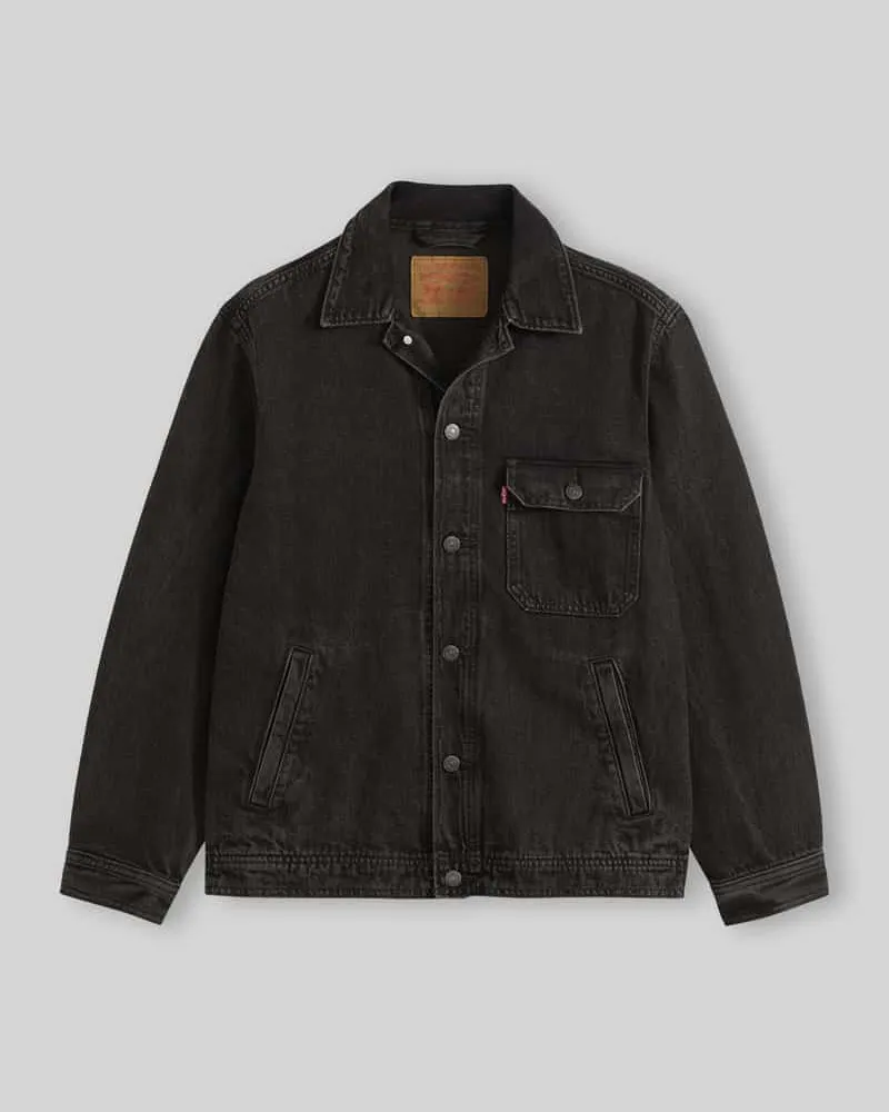 Levi's Regular Fit Jeansjacke aus reiner Baumwolle Black