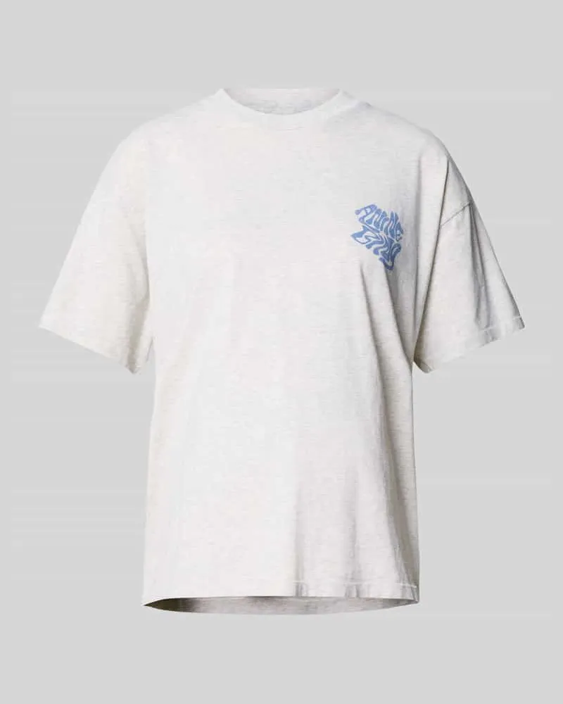 Anine Bing Oversized T-Shirt mit Logo-Print Mittelgrau
