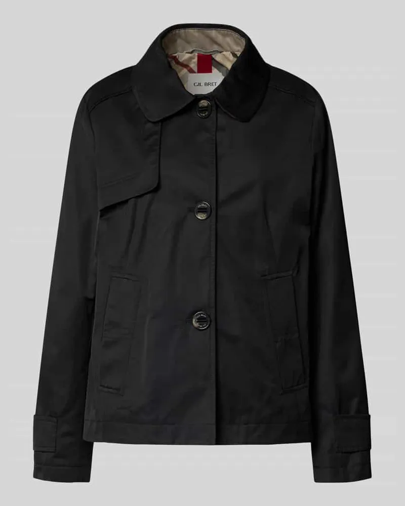 Gil Bret Jacke mit Umlegekragen und Eingrifftaschen Black