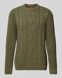 Superdry. Strickpullover mit Zopfmuster Modell 'Jacob Oliv