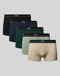 HUGO BOSS Trunks mit Label-Bund Modell 'Essential' im 5er-Pack Marine