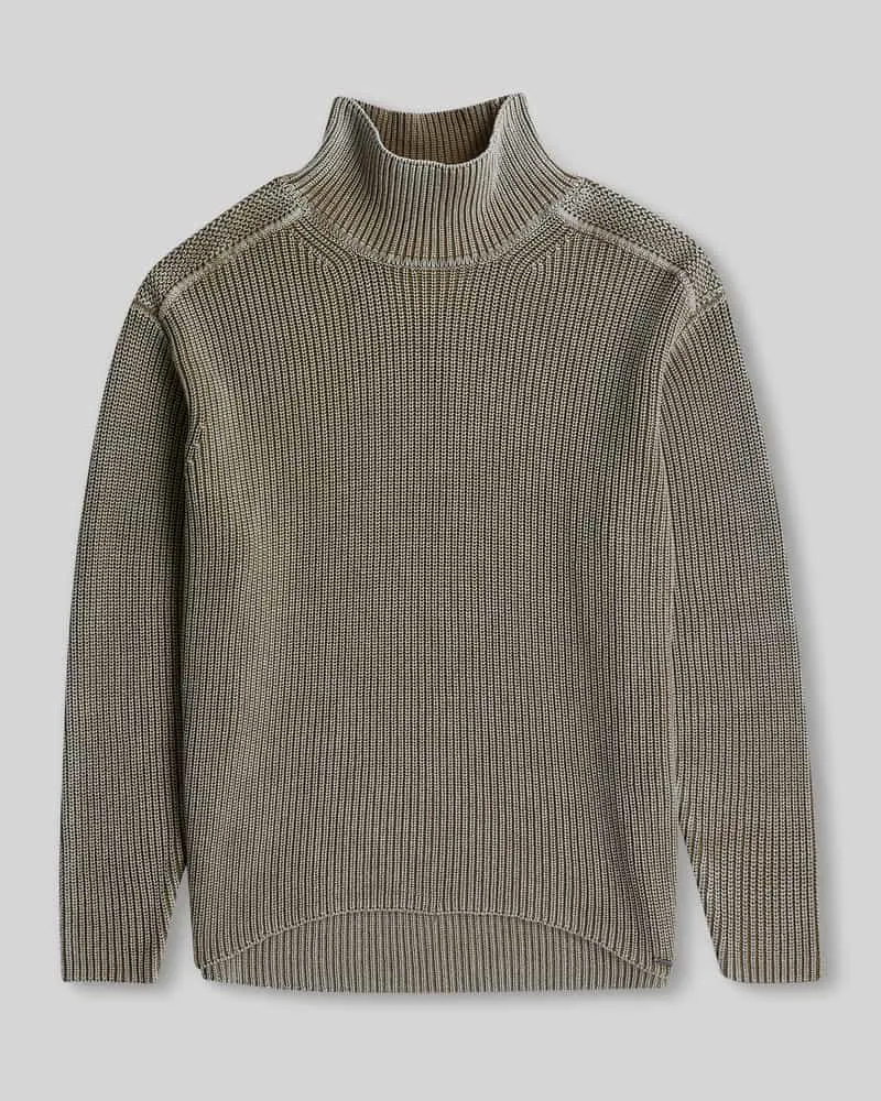G-STAR RAW Oversized Turtleneck-Pullover aus reiner Baumwolle Khaki
