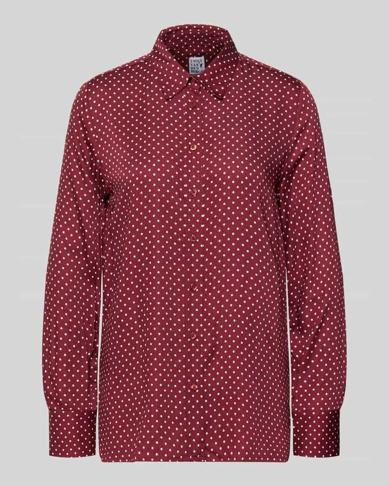 Emily van den Bergh Hemdbluse mit Knopfleiste Bordeaux