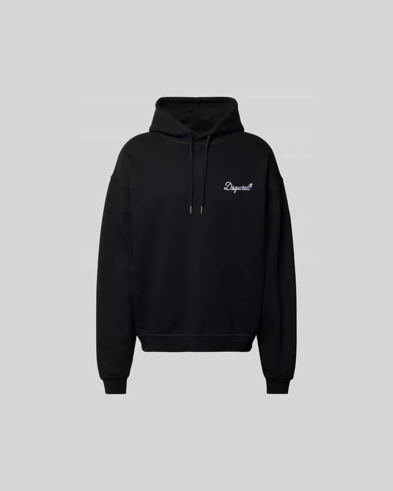 Dsquared2 Regular Fit Hoodie mit Logo-Stitching Black