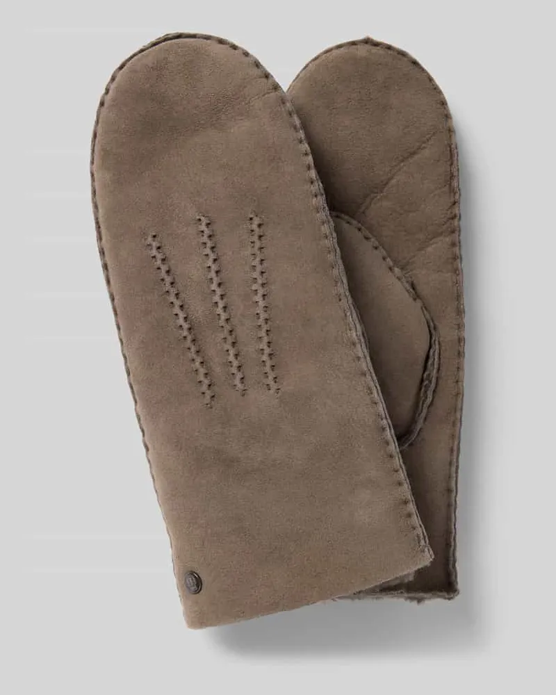 Roeckl Handschuhe aus Lammfell Modell 'OSLO Mittelgrau