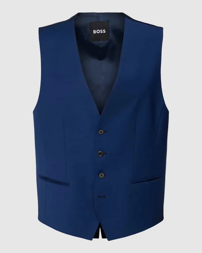 HUGO BOSS Weste mit Paspeltaschen Royal