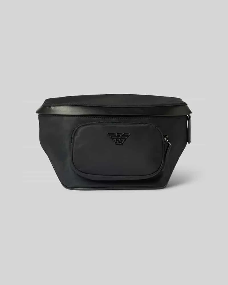 Emporio Armani Bauchtasche mit Label-Applikation Black