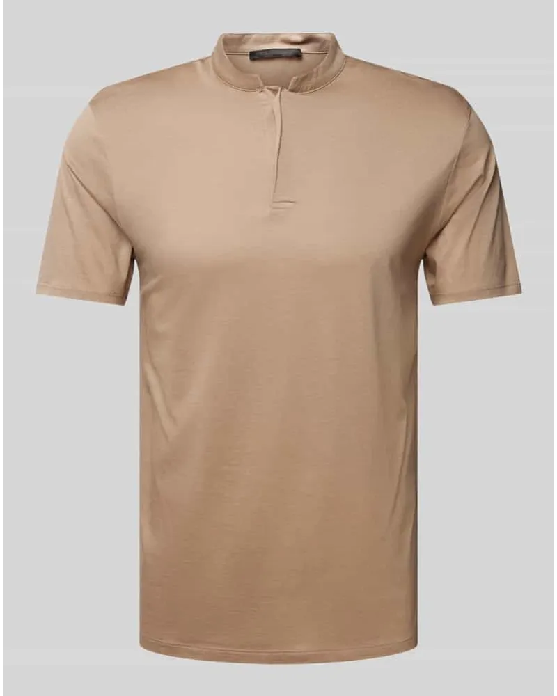 Drykorn Poloshirt in unifarbenem Design Modell 'Louis Beige